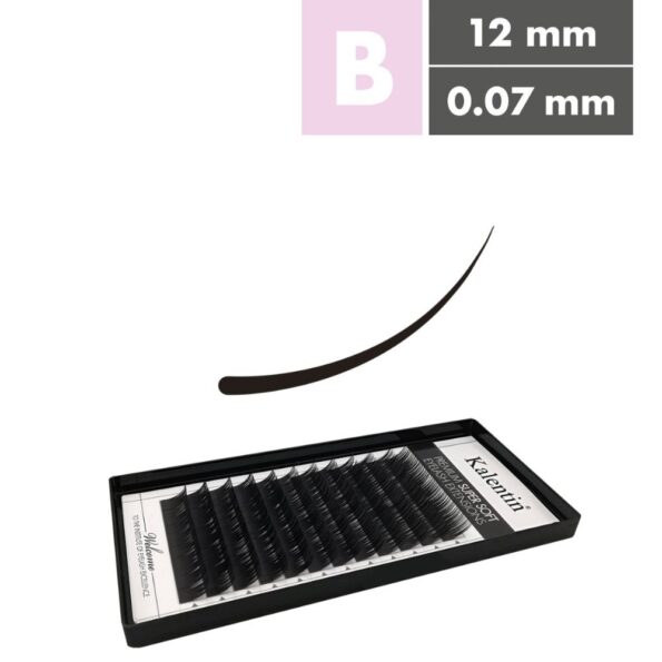Kalentin Extensiones De Pestañas Clásicas Curva B 0,07 12mm